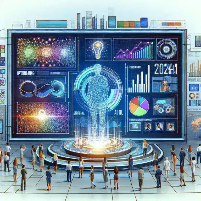 "Infografía que ilustra estrategias efectivas para utilizar inteligencia artificial en la optimización de campañas publicitarias en 2024, destacando herramientas y técnicas clave."