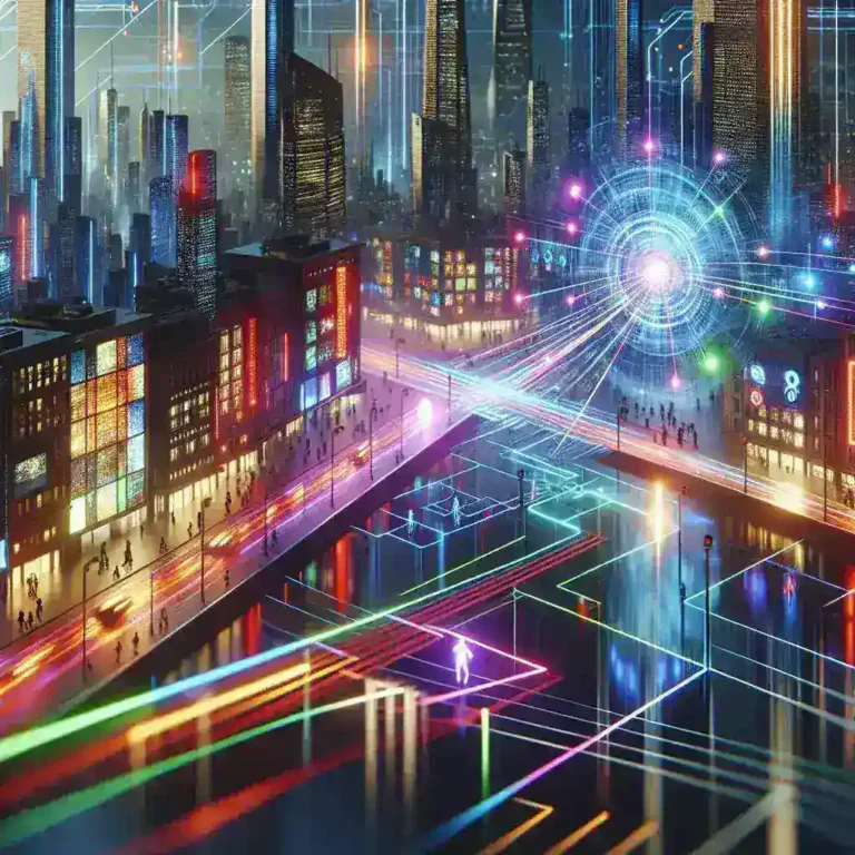 "Análisis de juegos Cyberpunk 2077 y Control mostrando la evaluación de trazado de rayos de GPU, con gráficos detallados y efectos de luz realistas en un entorno urbano futurista."