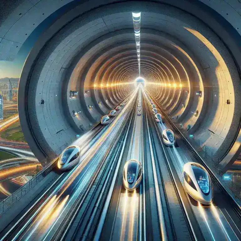 "Imagen del túnel de alta velocidad en India inspirado por Elon Musk, mostrando la innovadora infraestructura que revoluciona el transporte en el país."
