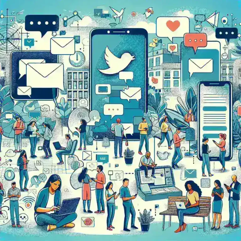 "Gráfico ilustrativo sobre la regulación de la interoperabilidad de servicios de mensajería en España por la CNMC, mostrando conexiones entre diferentes plataformas de mensajería y su impacto en los usuarios."