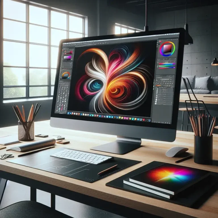 "Philips 5K monitor designed for creative professionals, showcasing vibrant colors and high-resolution display capabilities, ideal for graphic design and video editing."