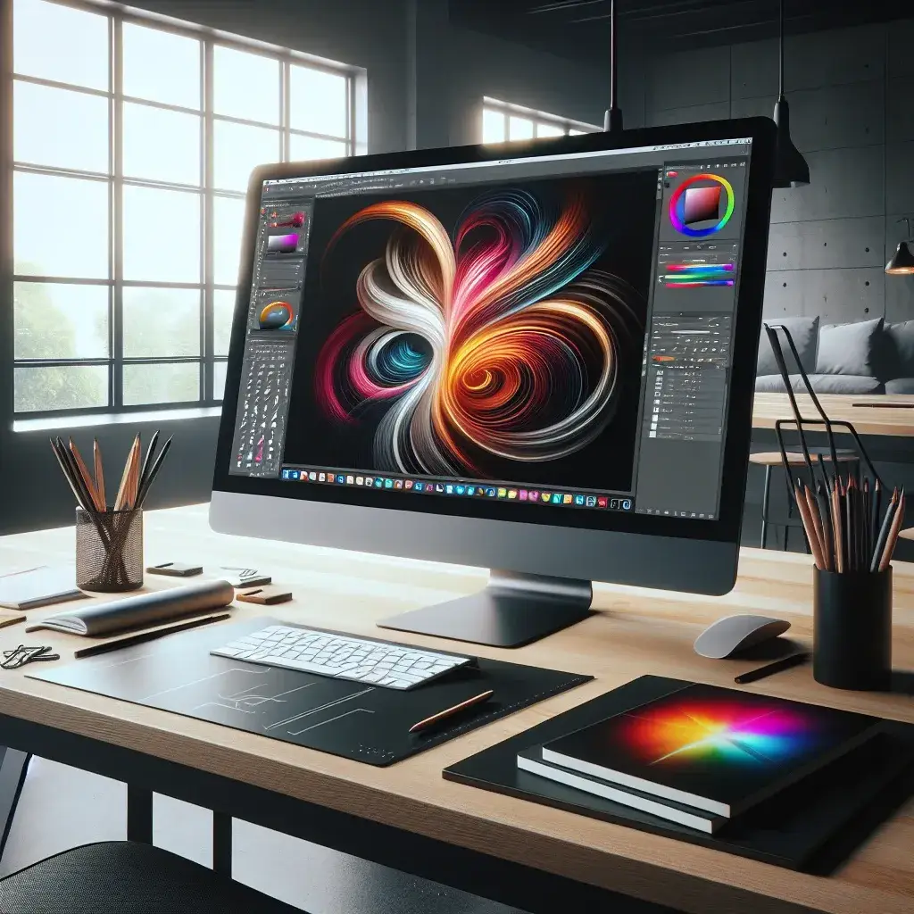 "Philips 5K monitor designed for creative professionals, showcasing vibrant colors and high-resolution display capabilities, ideal for graphic design and video editing."